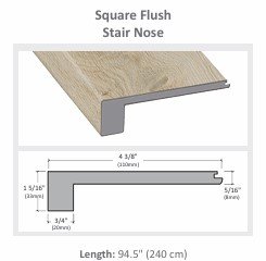 Square Stair Nose Flush Vinyl Next Floor
