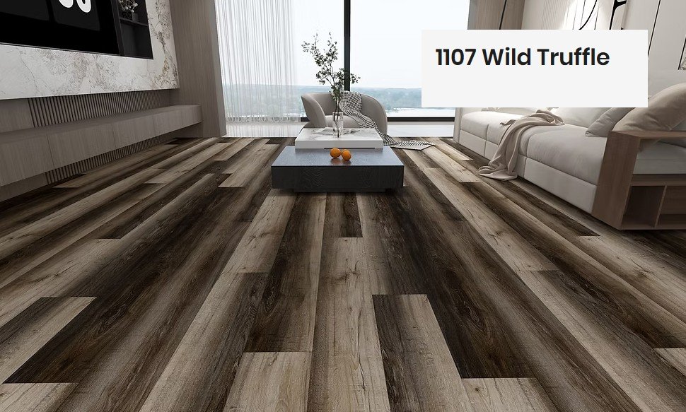 Flooring Store in Kitchener Waterloo Region | Petun Flooring | Woden Flooring 11 Collection – 1107 Wild Truffle 11mmWe supply your flooring needs and install them for you1107-wild-truffle-woden-flooring-11-collection-11mm-vinyl-petun-flooring-store-in-kitchener-waterloo-region-living-room Woden Flooring 11 Collection – 1107 Wild Truffle 11mm - Image 2