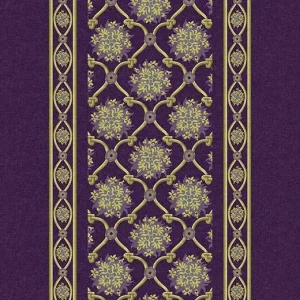 Forbo Hospitality Leisure Floral - 253203 Chambord Border Prune