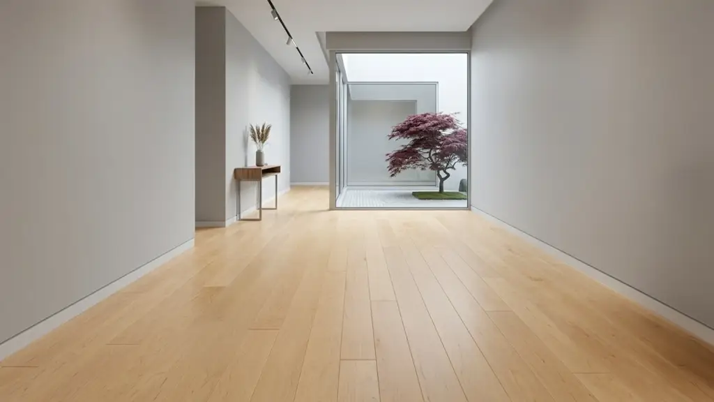 Petun Flooring installer laying hardwood planks during a residential installation in Kitchener Ontario