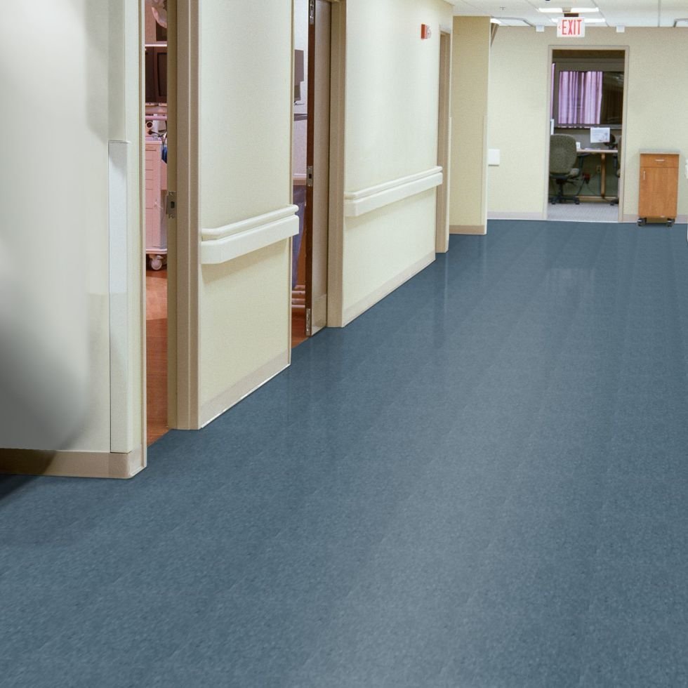 Grayed Blue VCT Tile Armstrong Flooring - Image 2