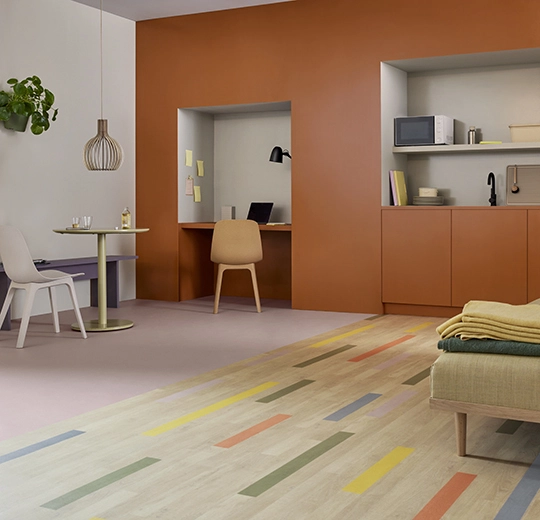 Forbo Flooring Vinyl Sheet Wood - 36942 Colourful Planks