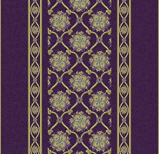 Forbo Hospitality Leisure Floral - 253203 Chambord Border Prune