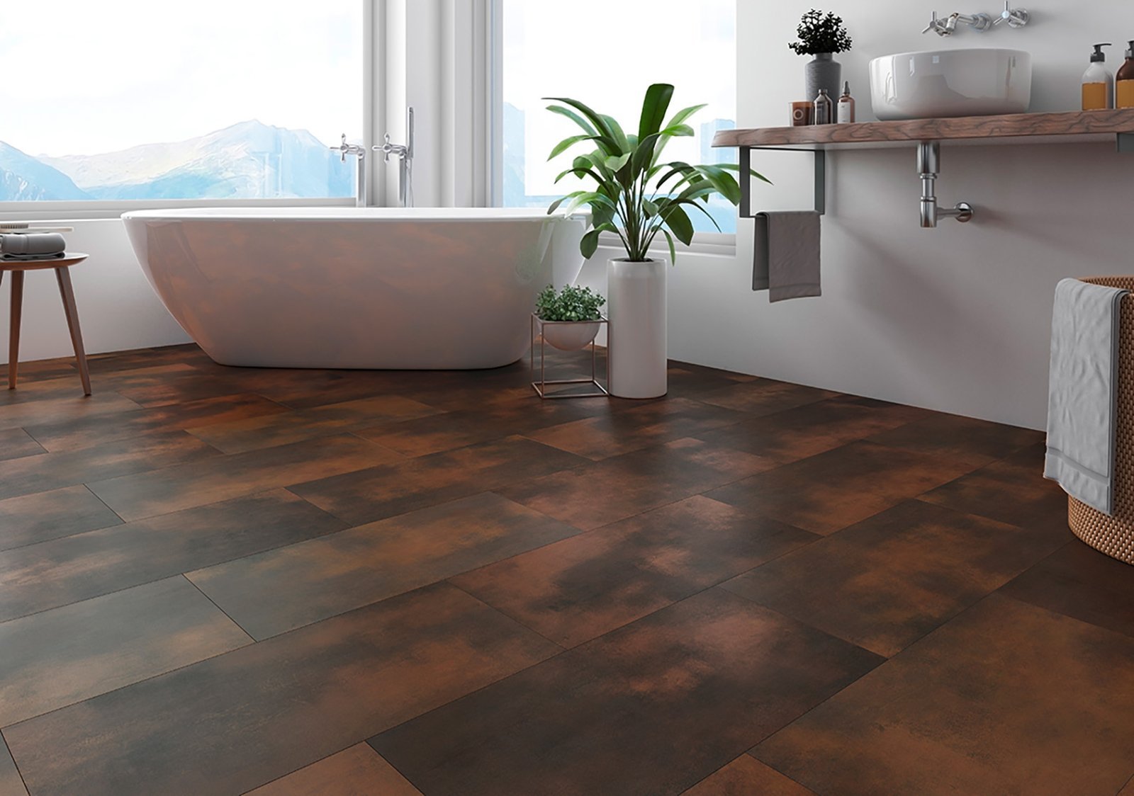 Hazelnut Inhaus Elandura Tile Rigid Core Vinyl Tile - Image 2