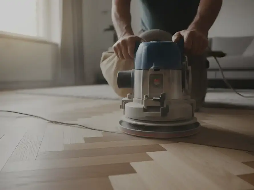 Warm and inviting Ontario home interior featuring aged hardwood floors with natural patina and visible character, illustrating the decision between refinishing or replacing hardwood flooring.