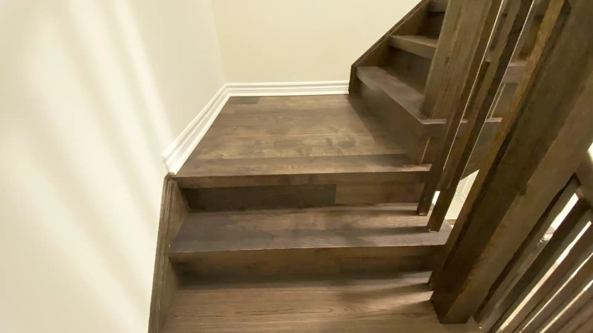 Hardwood Stair Tread and Riser Installation in a Residential Home by Petun Flooring