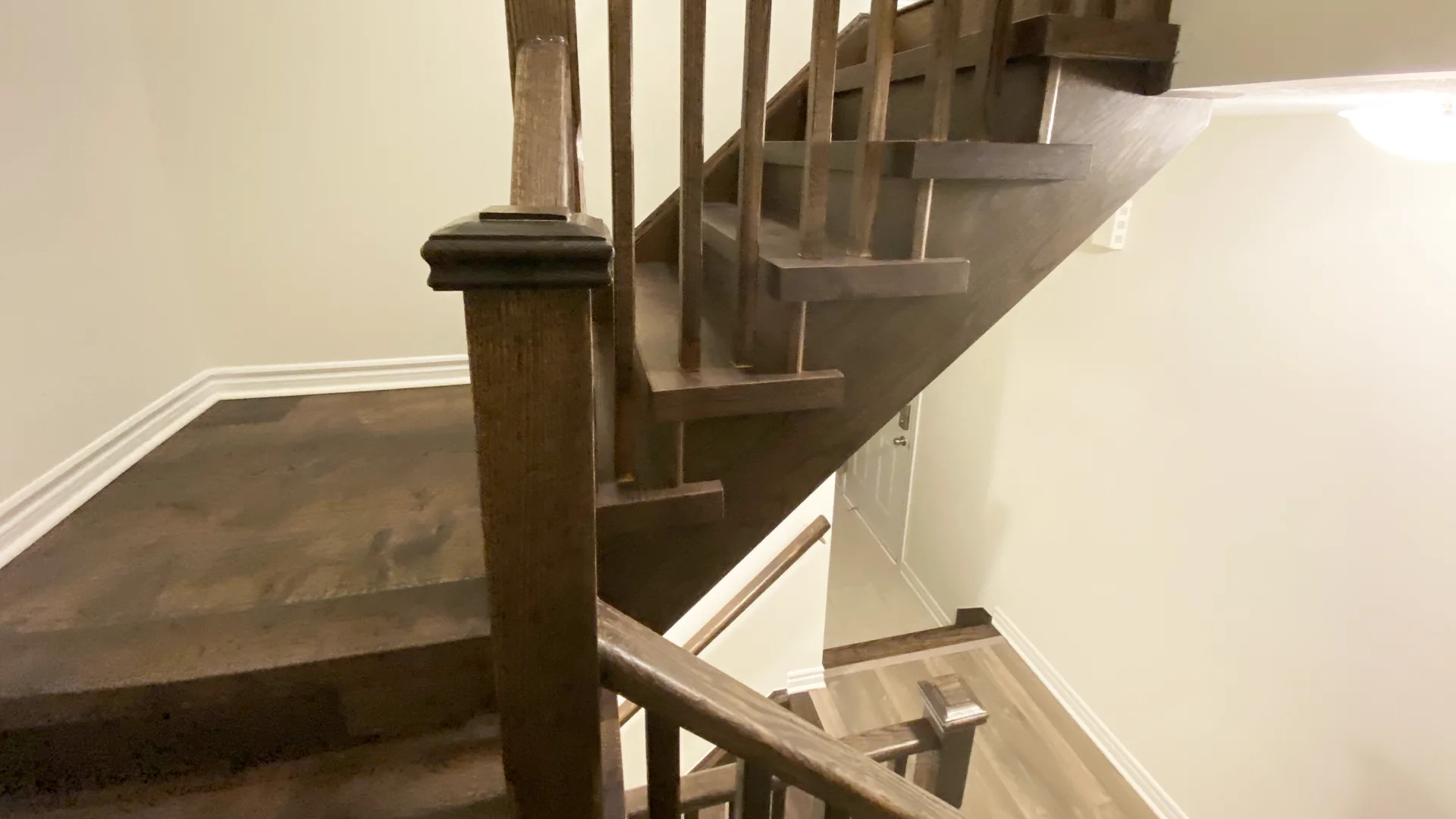 Hardwood Stair Installation Residential Home