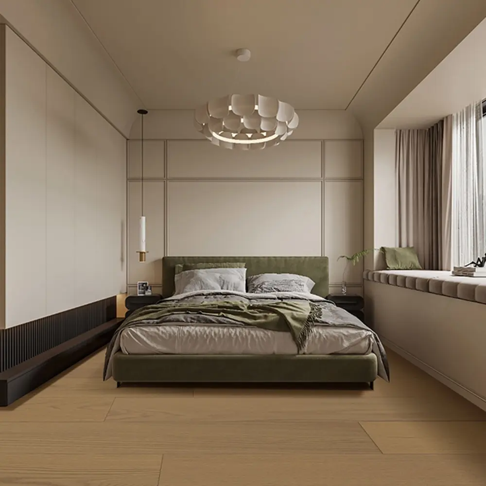 Aubrae colour Ellaston engineered hardwood swatch with classic medium brown wood tones
