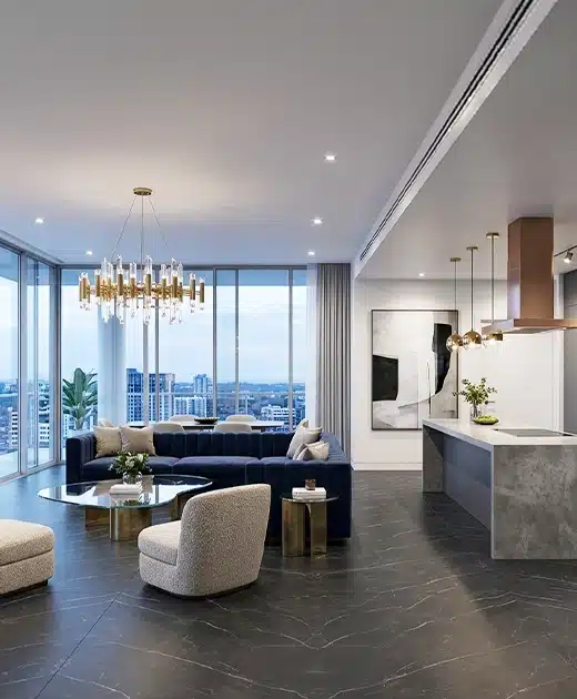 Bright modern interior flooring project