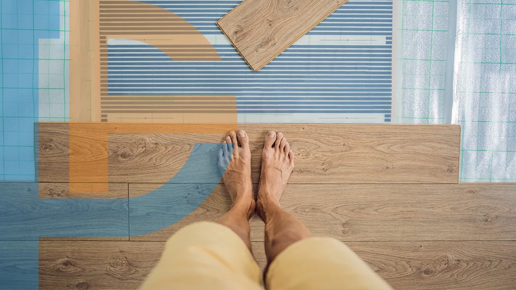 Flooring durability reference showing the mil wear-layer scale next to the AC1 to AC6 rating scale